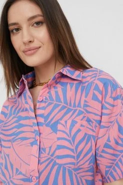 Γυναικεία Πουκάμισα Πουκάμισο με μείγμα από λινό Billabong χρώμα: ροζ, -Billabong Εκπτώσεις unnamed file 1076