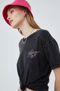 Γυναικεία Κοντομάνικο Βαμβακερό μπλουζάκι Billabong μαύρο -Billabong Εκπτώσεις unnamed file 1182