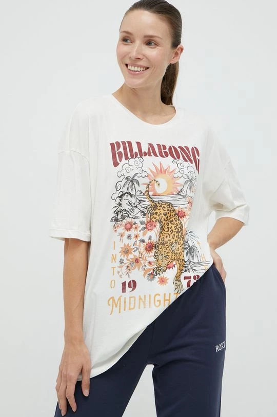 Γυναικεία Κοντομάνικο Βαμβακερό μπλουζάκι Billabong μπεζ 3 Γυναικεία Κοντομάνικο Βαμβακερό μπλουζάκι Billabong μπεζ