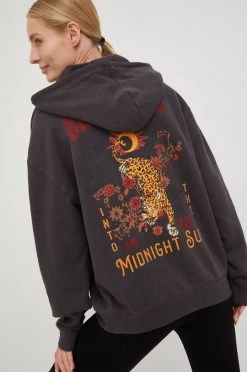 Γυναικεία Χωρίς φερμουάρ Μπλούζα Billabong γκρι, με κουκούλα