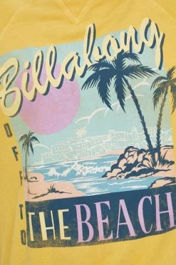 Γυναικεία Χωρίς φερμουάρ Βαμβακερή μπλούζα Billabong χρώμα: κίτρινο, -Billabong Εκπτώσεις unnamed file 552