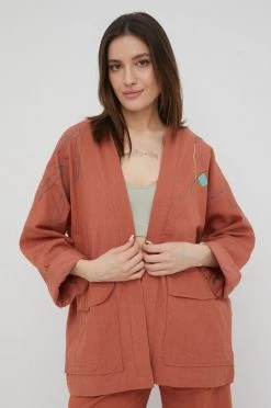 Γυναικεία Σακάκια Βαμβακερό Blazer Billabong Billabong X Madi πορτοκαλί