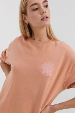 Γυναικεία Χωρίς φερμουάρ Βαμβακερή μπλούζα Billabong χρώμα: πορτοκαλί -Billabong Εκπτώσεις unnamed file 714