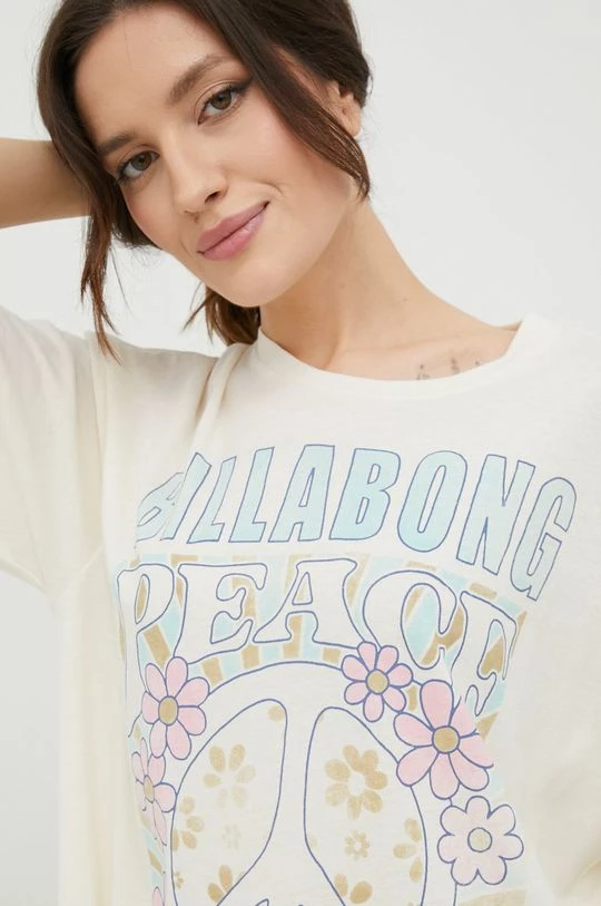 Γυναικεία Κοντομάνικο Βαμβακερό μπλουζάκι Billabong μπεζ 6 Γυναικεία Κοντομάνικο Βαμβακερό μπλουζάκι Billabong μπεζ - Image 4