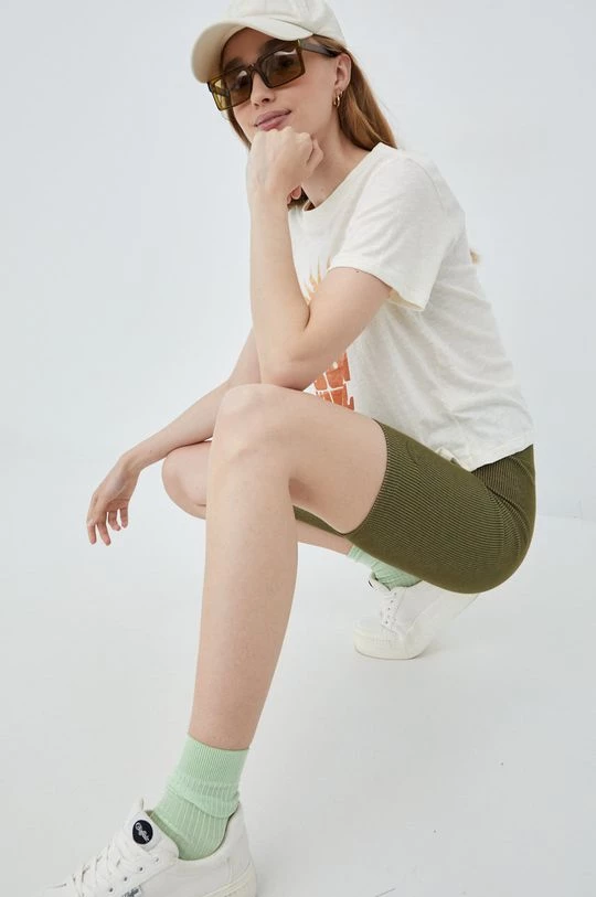 Γυναικεία Κοντομάνικο Βαμβακερό μπλουζάκι Billabong μπεζ 4 Γυναικεία Κοντομάνικο Βαμβακερό μπλουζάκι Billabong μπεζ - Image 2