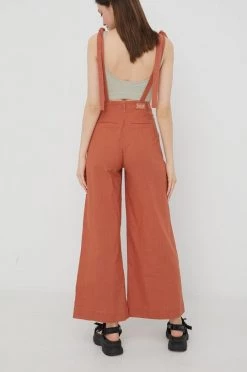 Γυναικεία Υφασμάτινα Βαμβακερό παντελόνι Billabong Billabong X Madi χρώμα: πορτοκαλί -Billabong Εκπτώσεις unnamed file 778