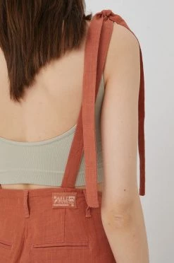 Γυναικεία Υφασμάτινα Βαμβακερό παντελόνι Billabong Billabong X Madi χρώμα: πορτοκαλί -Billabong Εκπτώσεις unnamed file 779