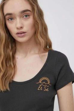 Γυναικεία Κοντομάνικο Βαμβακερό μπλουζάκι Billabong γκρι -Billabong Εκπτώσεις unnamed file 792