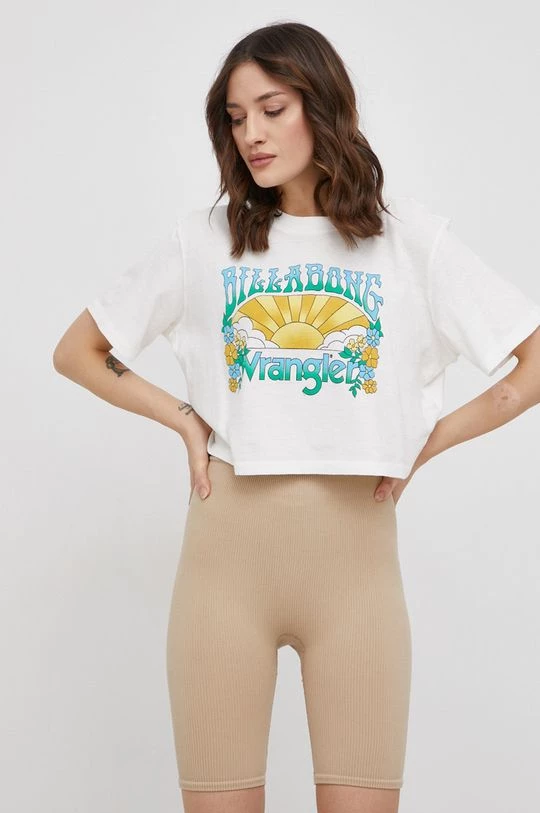 Γυναικεία Κοντομάνικο Βαμβακερό μπλουζάκι Billabong WRANGLER άσπρο 4 Γυναικεία Κοντομάνικο Βαμβακερό μπλουζάκι Billabong WRANGLER άσπρο - Image 2