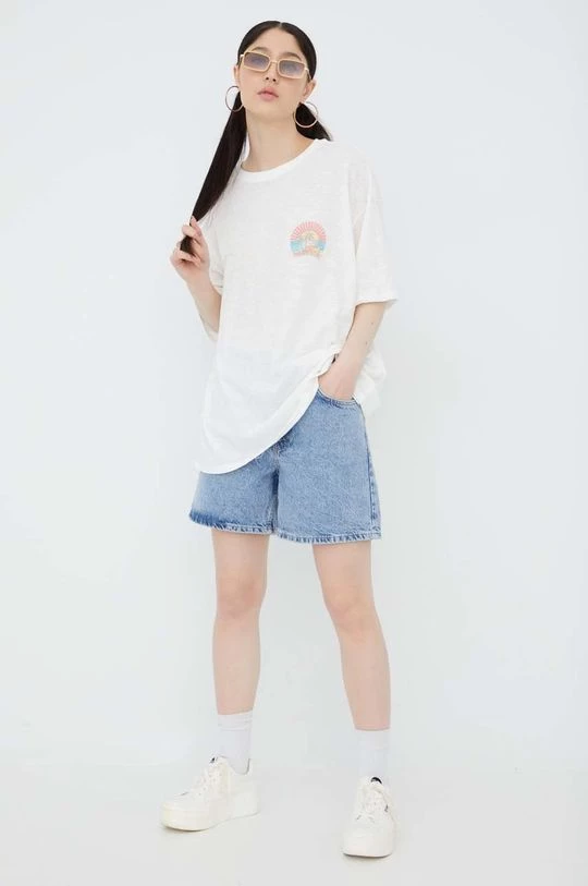 Γυναικεία Κοντομάνικο Βαμβακερό μπλουζάκι Billabong άσπρο 4 Γυναικεία Κοντομάνικο Βαμβακερό μπλουζάκι Billabong άσπρο - Image 2