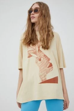 Γυναικεία Κοντομάνικο Βαμβακερό μπλουζάκι Billabong Billabong X Madi μπεζ -Billabong Εκπτώσεις unnamed file 915