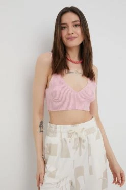 Γυναικεία Αμάνικος Top Billabong χρώμα: ροζ